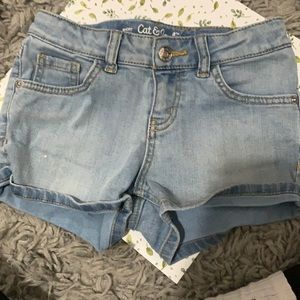 Selling blue target jean shorts